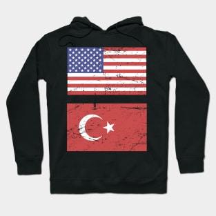 United States Flag & Turkey Flag Hoodie